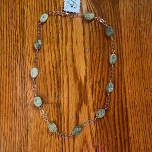 Brand new onyx beads w/ ss chain